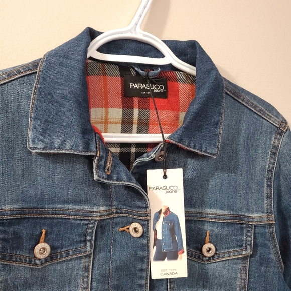 Parasuco - Flannel Lined Denim Jean Jacket - Size S (NWT) - Picture 3 of 8
